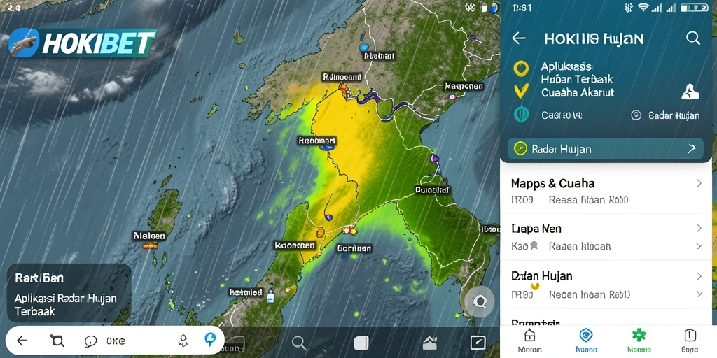 Antarmuka HOKIBET menampilkan radar hujan secara jelas dan informatif.